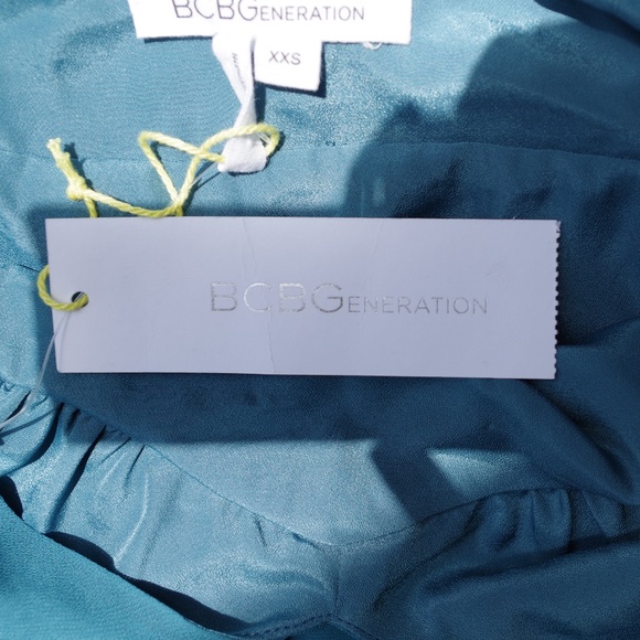 BCBGeneration "Deep Aqua" Chiffon Tank NEW- Sz. XXS - Picture 3 of 3